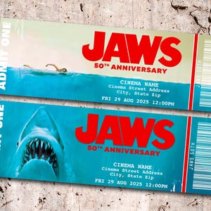 JAWS 50th ANNIVERSARY Sammler Andenken Kinokarten