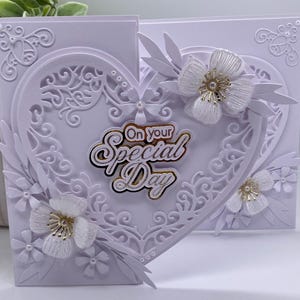 Personalisierte Luxus handgemachte Box Hochzeitskarte