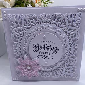 Personalised luxury boxed birthday card and sentiment inside