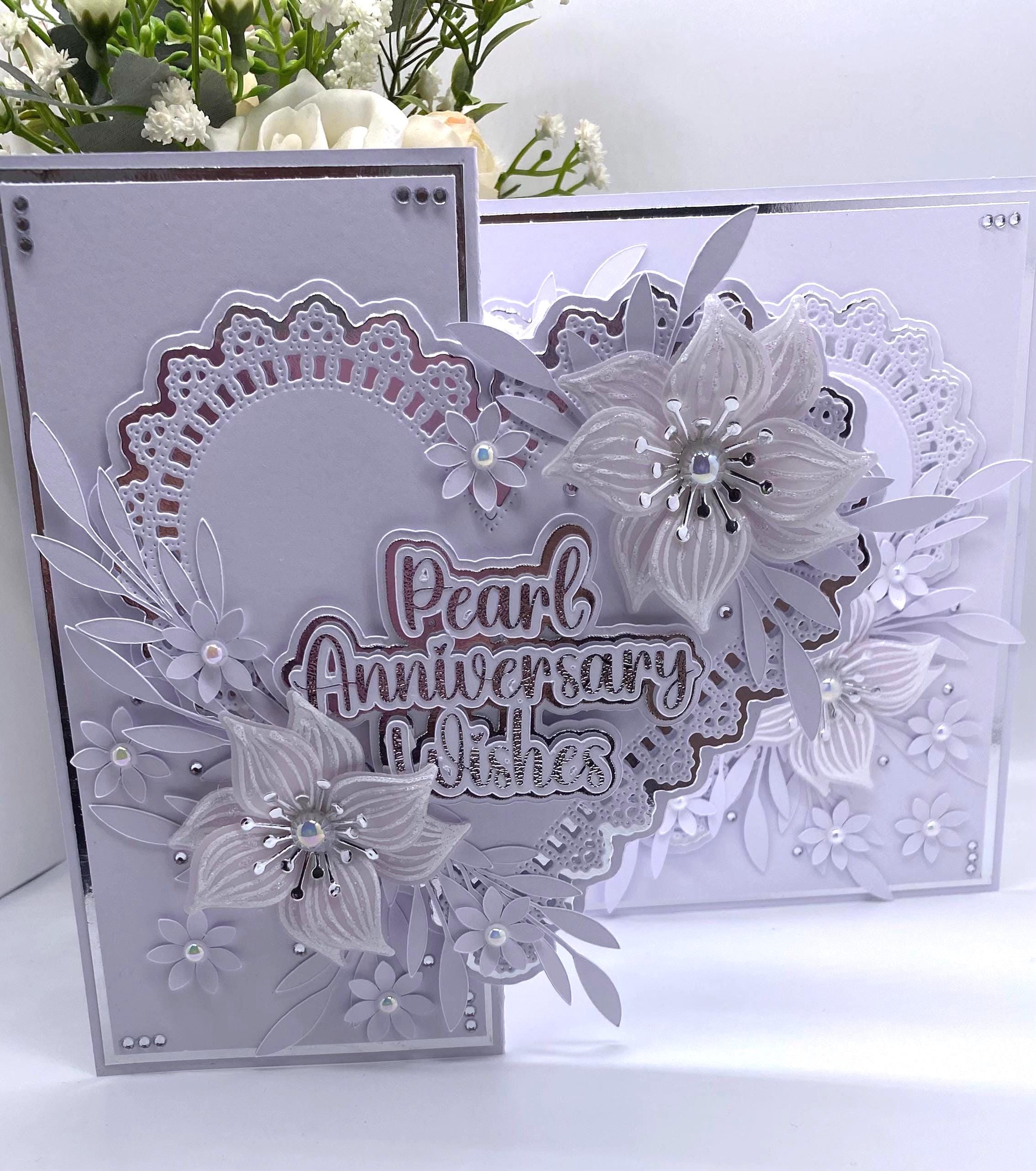 Personalised - Luxury 30th Pearl Wedding Anniversary Card Boxed - Etsy