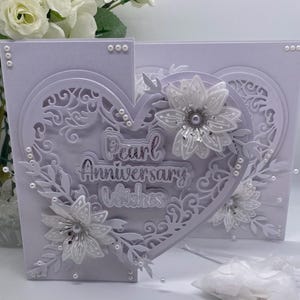 Personalisierte Luxus 30th Pearl Jubiläumskarte