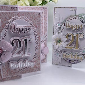 Biglietto di auguri personalizzato per il 21° compleanno in scatola di lusso con messaggio all'interno