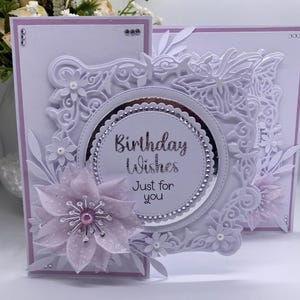 NEW**** Personalised Luxury handmadeZ-Fold Birthday card and decorated box