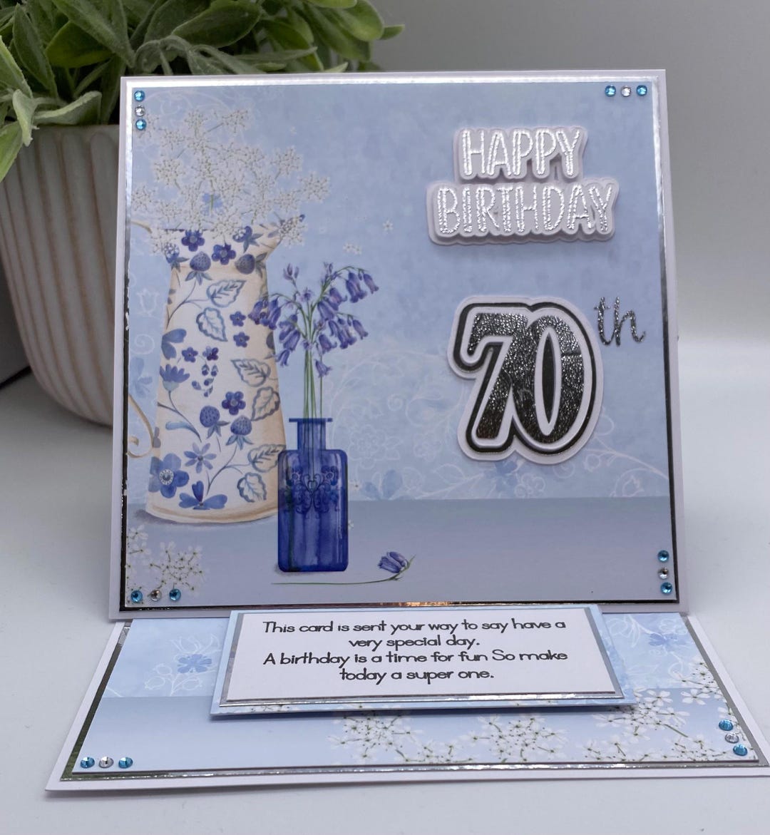 Personalised 70th Birthday Card - Easel Style - Etsy