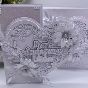 Biglietto di auguri personalizzato di lusso per il 30° anniversario di Pearl