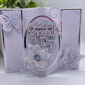Personalised luxury dimensional boxed wedding or birthday card