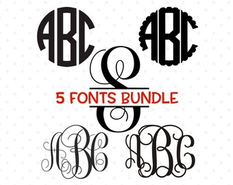 Download Font Bundle Svg Cricut Monogram Fonts Scalloped Circle Interlocking Vine Monogram Font Cricut Fonts Silhouette Fonts Monogram Svg Files Download 14615 Free Commercial Use Script Fonts