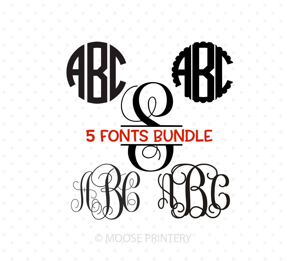 Download Font bundle SVG Cricut Monogram Fonts Vine interlocking | Etsy