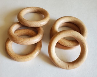 organic wooden teething rings