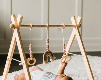 wooden baby gym etsy