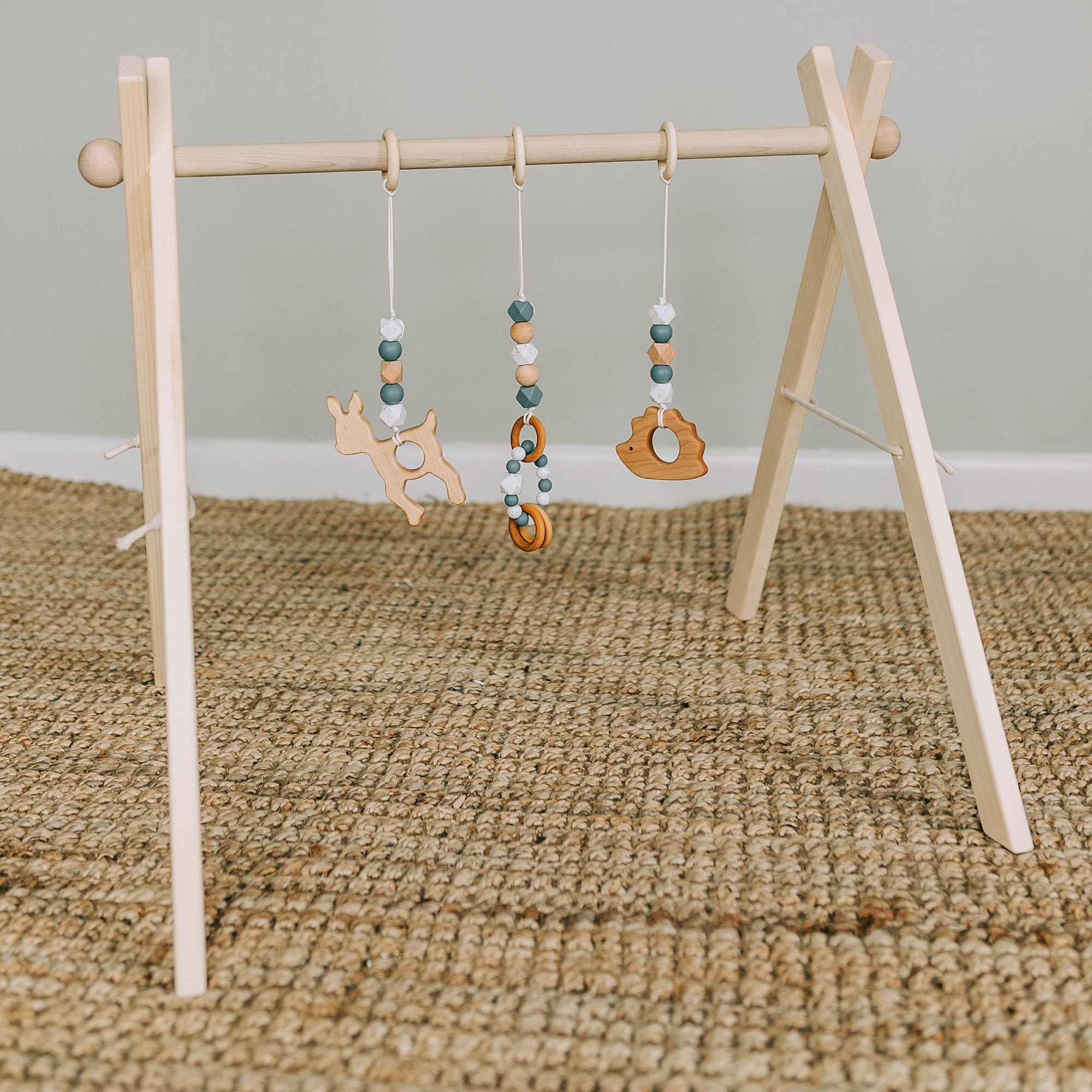 Gray Wooden play gyms/wooden gym/play gym/ Montessori play Etsy