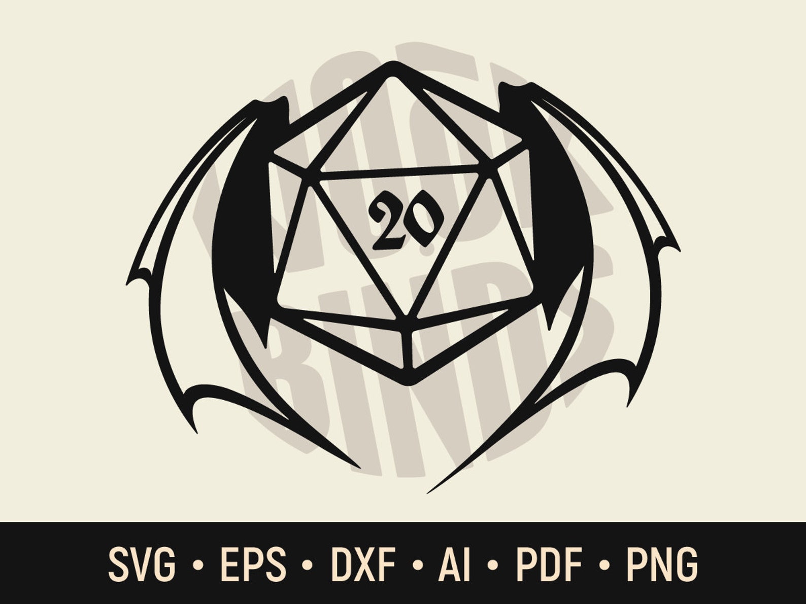 D&D Flying D20 Dice SVG Dungeons and Dragons Svg Vector | Etsy