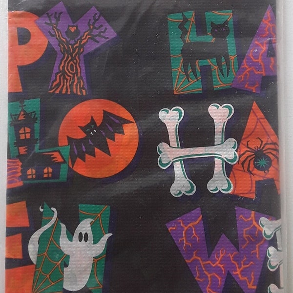 Trend Setters - Amscan Vintage Halloween Paper Table cover 54" x 96" inches Ghosts Bats & Bones Theme