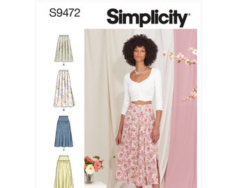 Patrón de costura Simplicity para faldas de señora S9472 U5 16-24 sin cortar nuevo