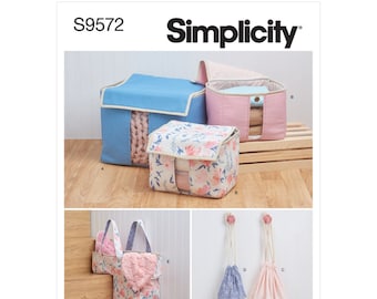 Patrón de costura Simplicity sin cortar 11467 9572 Organizadores talla única Nuevo