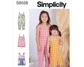 Mono, mameluco y jersey sencillos y fáciles de cortar para bebés y niños de 4 a 8 y de 1/2 a 3 años S9558 Nuevo