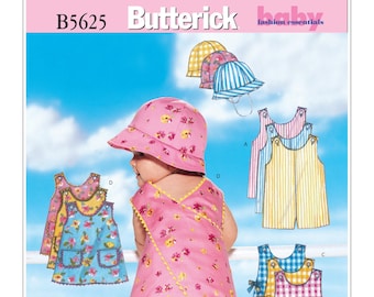 Nuevos patrones BUTTERICK B5625 sin cortar. Conjunto de mameluco, jersey, braguita y gorro para bebé, tallas L-XL.