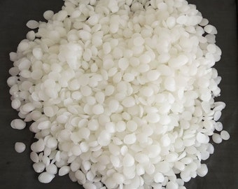 Organic White Beeswax Pastilles/Granules 1,2,3,4,5,6,8,12,16 oz lb Samples Glass Options