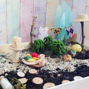 Fairy garden in the box, indoor fairy door magic garden, fairy dust, mini garden, sensory game play garden, miniature world, diorama garden