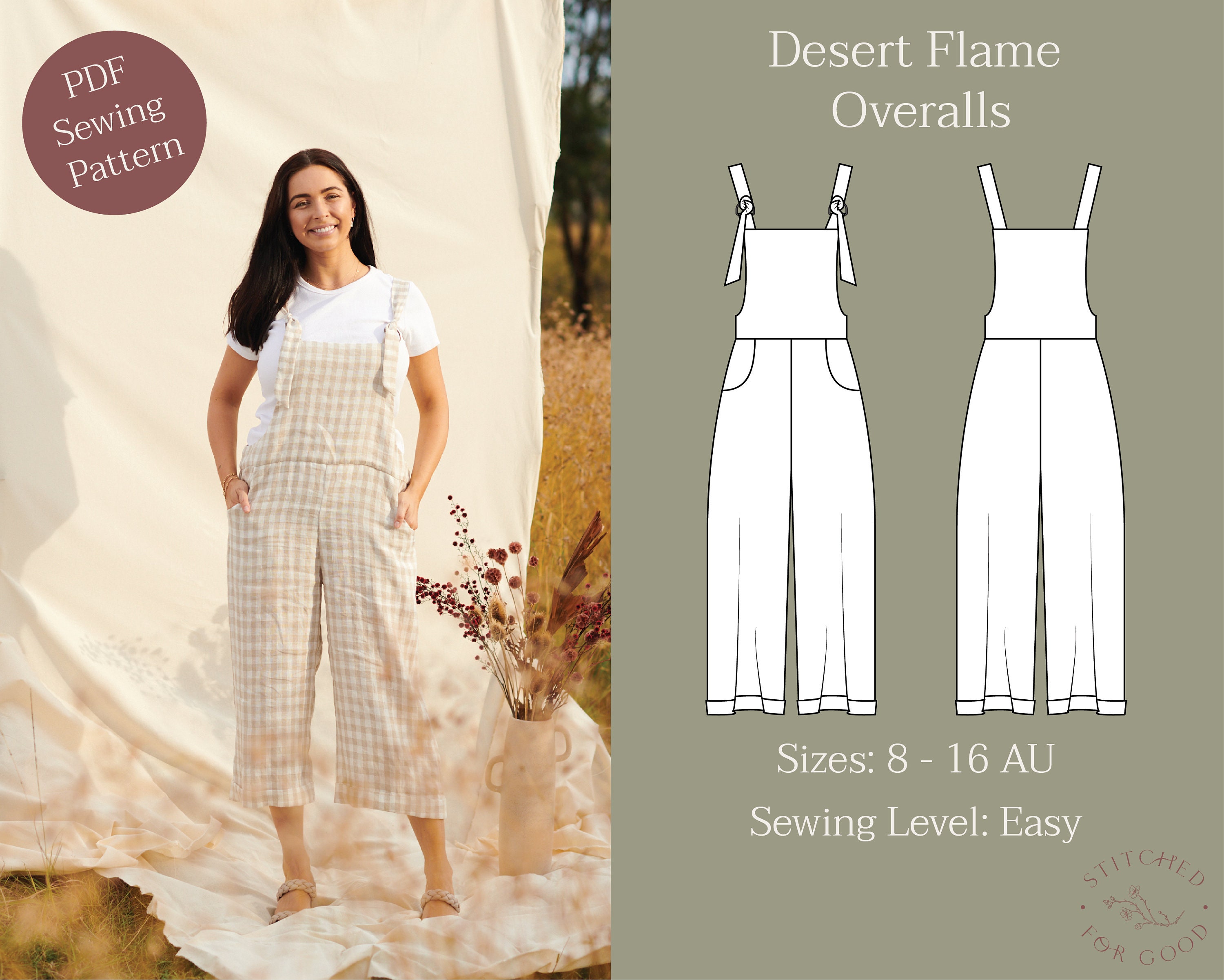 PDF Sewing Pattern Desert Fame Overalls - Etsy