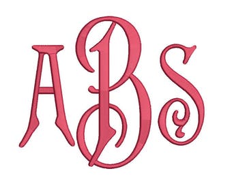 Carson Monogram Embroidery Font 5 Size Font Machine Embroidery Font Instant Download 9 Formats Embroidery Pattern PES and BX