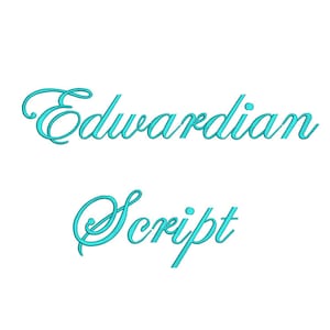 Ewartdain  Script Embroidery Font 3 Size  Font Machine Embroidery Font Instant Download 9 Formats Embroidery Pattern PES and BX