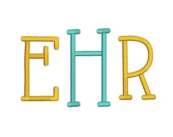Alwayshere Monogram Embroidery Font 7 Size Font Machine Embroidery Font Instant Download 9 Formats Embroidery Pattern PES and BX