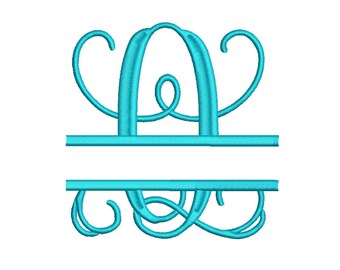 Split Vine Embroidery Font 5 Size Font Machine Embroidery Font Instant Download 8 Formats Embroidery Pattern PES