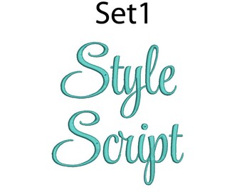 Style Script Embroidery Font 5 Size Font Machine Embroidery Font Instant Download 9 Formats Embroidery Pattern PES and BX