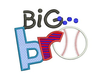 Big bro Applique, Embroidery designs  4x4 5x7 6x10 , Embroidery sayings, football embroidery, Base ball applique, Applique  design