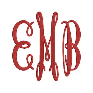 Oval Monogram Embroidery Font 3 Size Font Machine Embroidery Font Instant Download 9 Formats Embroidery Pattern PES and BX