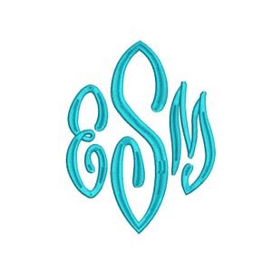 End Scroll Large Monogram Embroidery Font 3 Size Font Machine Embroidery Font Instant Download 9 Formats Embroidery Pattern PES and BX
