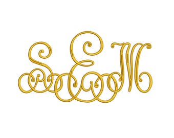 Lace Monogram large Embroidery Font 3 Size Font Machine Embroidery Font Instant Download 9 Formats Embroidery Pattern PES and BX