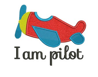 I am pilot Applique, Embroidery designs  4x4 5x7 6x10  Embroidery sayings, embroidery, Base ball applique, Applique  design