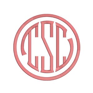 Seal Monogram Embroidery Font 3 Size Font Machine Embroidery Font Instant Download 9 Formats Embroidery Pattern PES and BX