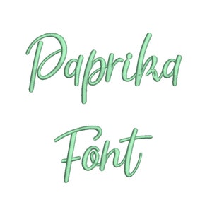 Paprika Embroidery Font 5 Size  Font Machine Embroidery Font Instant Download 9 Formats Embroidery Pattern PES and BX