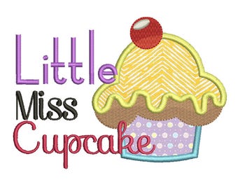 Little miss cupcake  Applique, Embroidery designs  4x4 5x7 6x10  Embroidery sayings, embroidery, Base ball applique, Applique  design