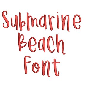 Submarine Embroidery Font 3 Size  Font Machine Embroidery Font Instant Download 9 Formats Embroidery Pattern PES and BX