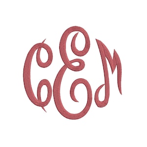 Empress Large Monogram Embroidery Font 3 Size Font Machine Embroidery Font Instant Download 9 Formats Embroidery Pattern PES and BX