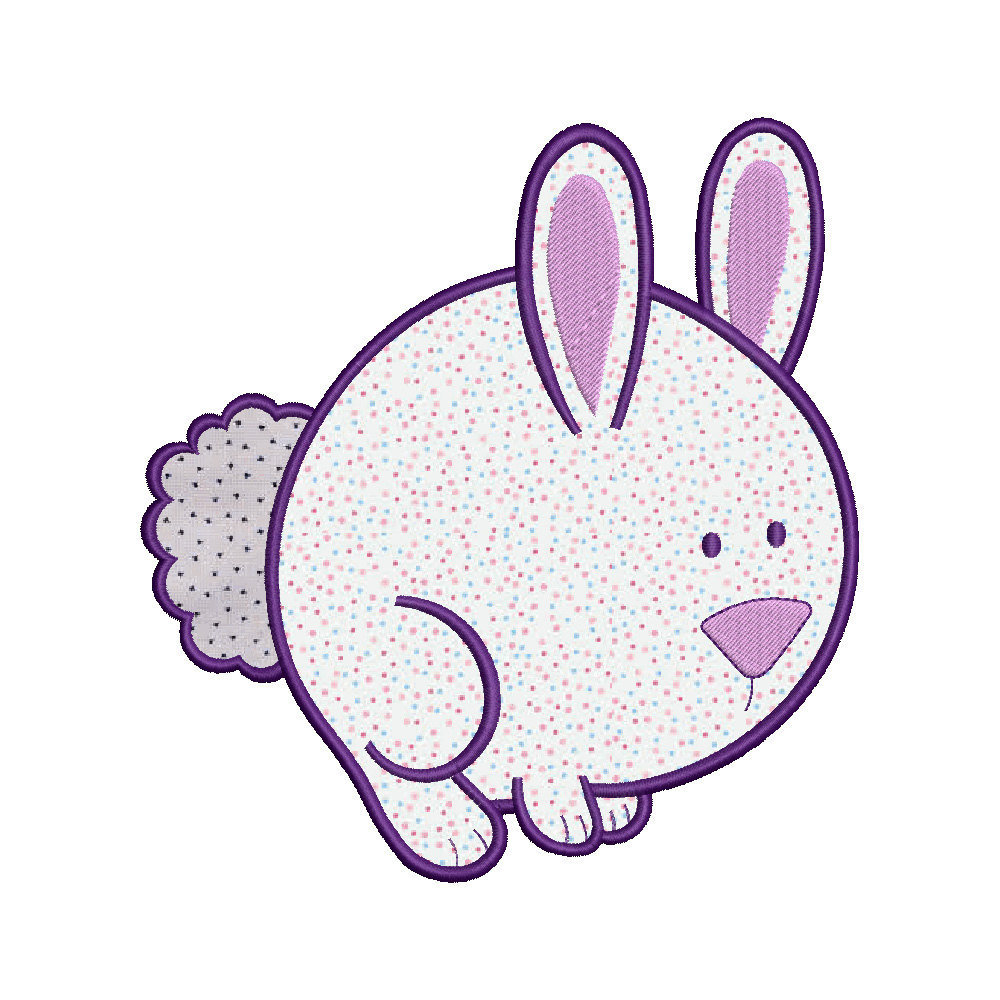 Bunny Applique Design, Rabbit Applique ,machine Embroidery Designs ...