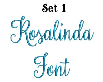Rosalinda Embroidery Font 5 Size  Font Machine Embroidery Font Instant Download 9 Formats Embroidery Pattern PES and BX