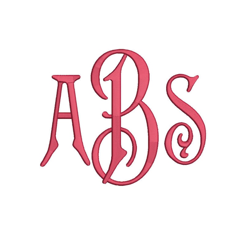 Carson monogram embroidery font 5 size font machine embroidery  etsy