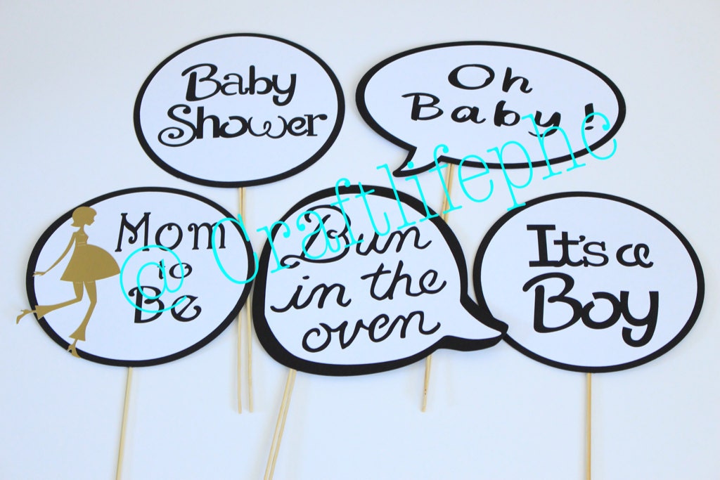 Baby shower photo props . Unisex baby photo props sticks Etsy