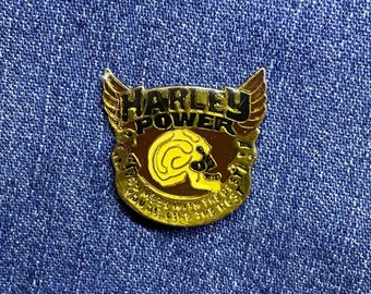 Harley Davidson Vintage Lapel Pin Biker Gift Motorcycle Chopper Denim Vest Rider