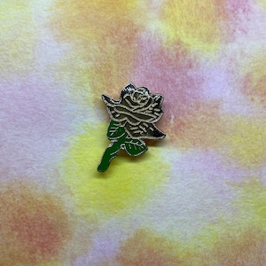 Vintage Rose Lapel Pin 1980s