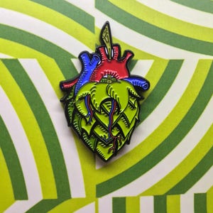 Hop Heart Beer Lover Pin Craft Beer Brewery image 1