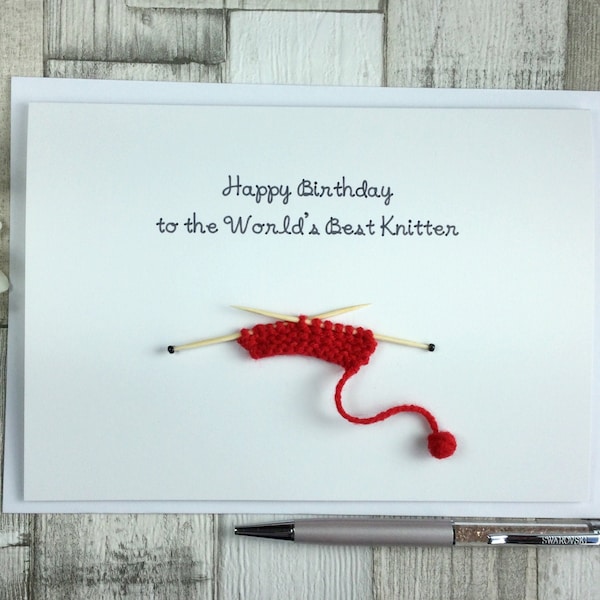Knitted Birthday Card