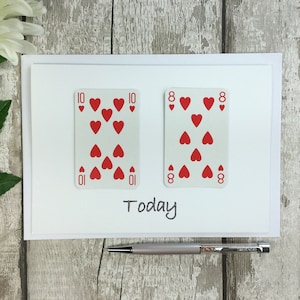 Carte 18e anniversaire de cartes à jouer