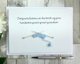 New Great Great Grandson Card
