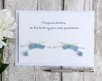 New Twin Grandsons Card